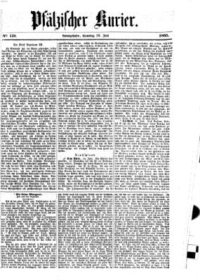 Pfälzischer Kurier Samstag 16. Juni 1866
