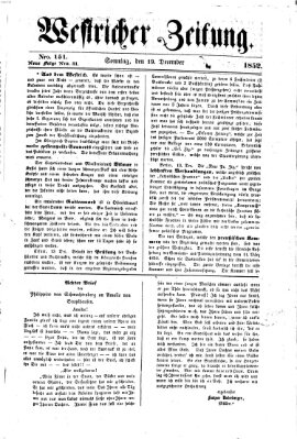 Westricher Zeitung Sonntag 19. Dezember 1852