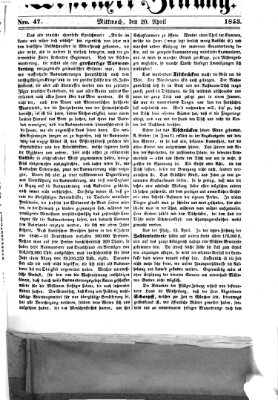 Westricher Zeitung Mittwoch 20. April 1853