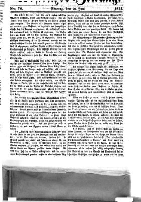 Westricher Zeitung Sonntag 26. Juni 1853
