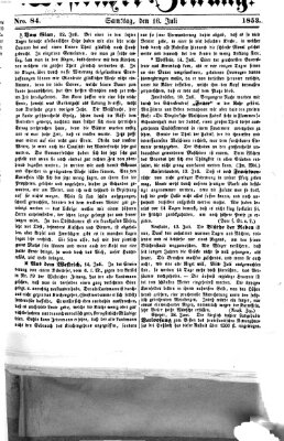 Westricher Zeitung Samstag 16. Juli 1853