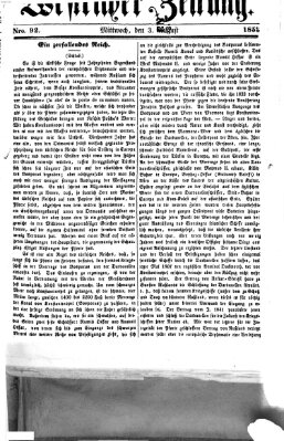 Westricher Zeitung Mittwoch 3. August 1853