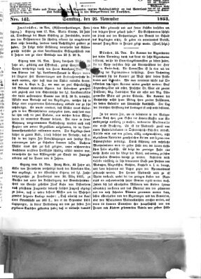 Westricher Zeitung Samstag 26. November 1853