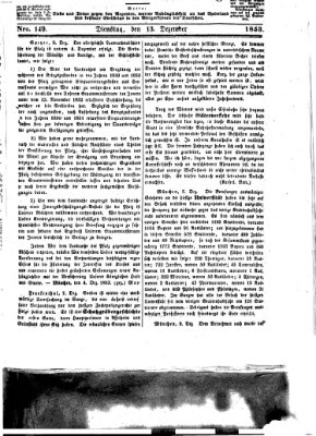 Westricher Zeitung Dienstag 13. Dezember 1853