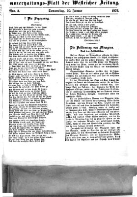 Westricher Zeitung Donnerstag 20. Januar 1853