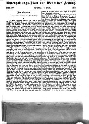 Westricher Zeitung Sonntag 6. März 1853