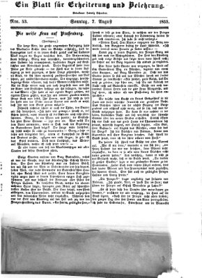 Westricher Zeitung Sonntag 7. August 1853