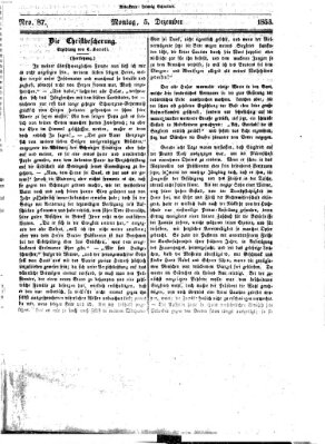 Westricher Zeitung Montag 5. Dezember 1853