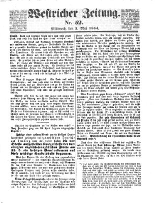 Westricher Zeitung Mittwoch 3. Mai 1854