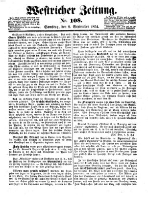 Westricher Zeitung Samstag 9. September 1854