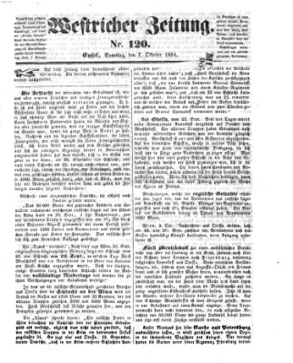 Westricher Zeitung Samstag 7. Oktober 1854