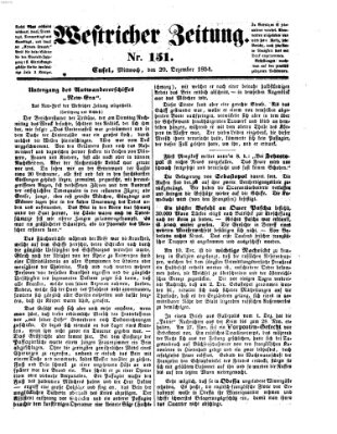 Westricher Zeitung Mittwoch 20. Dezember 1854