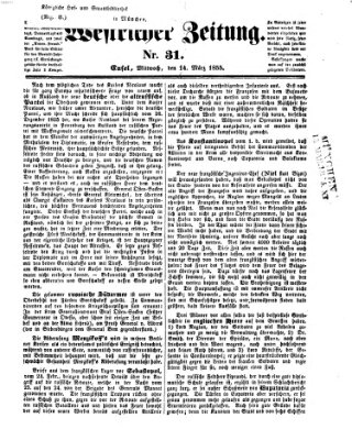 Westricher Zeitung Mittwoch 14. März 1855