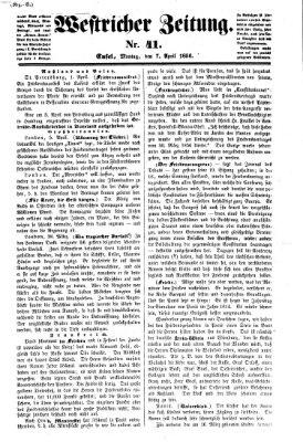 Westricher Zeitung Montag 7. April 1856