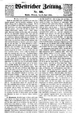 Westricher Zeitung Mittwoch 23. April 1856