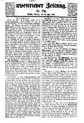 Westricher Zeitung Montag 23. Juni 1856