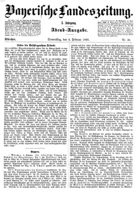 Bayerische Landeszeitung Donnerstag 4. Februar 1869