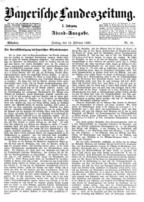 Bayerische Landeszeitung Freitag 12. Februar 1869