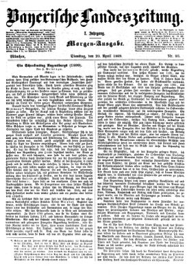 Bayerische Landeszeitung Dienstag 20. April 1869