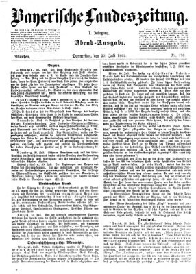 Bayerische Landeszeitung Donnerstag 22. Juli 1869