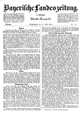 Bayerische Landeszeitung Samstag 31. Juli 1869