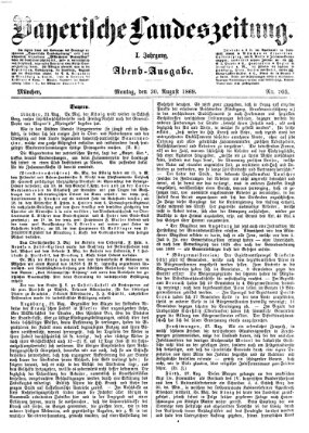 Bayerische Landeszeitung Montag 30. August 1869