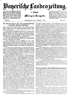 Bayerische Landeszeitung Samstag 2. Oktober 1869