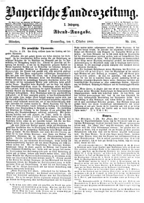 Bayerische Landeszeitung Donnerstag 7. Oktober 1869