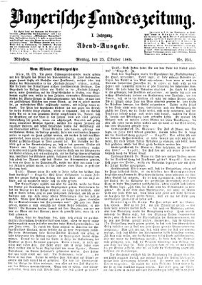 Bayerische Landeszeitung Montag 25. Oktober 1869