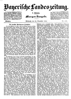 Bayerische Landeszeitung Mittwoch 29. Dezember 1869