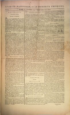 Gazette nationale, ou le moniteur universel (Le moniteur universel) Montag 24. Januar 1791