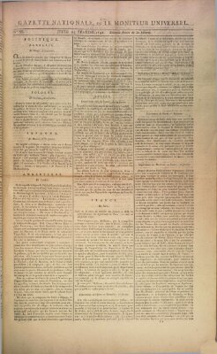Gazette nationale, ou le moniteur universel (Le moniteur universel) Donnerstag 24. Februar 1791