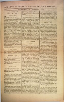 Gazette nationale, ou le moniteur universel (Le moniteur universel) Montag 4. April 1791