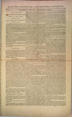 Gazette nationale, ou le moniteur universel (Le moniteur universel) Sonntag 26. Juni 1791