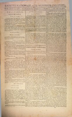 Gazette nationale, ou le moniteur universel (Le moniteur universel) Freitag 3. Juli 1795
