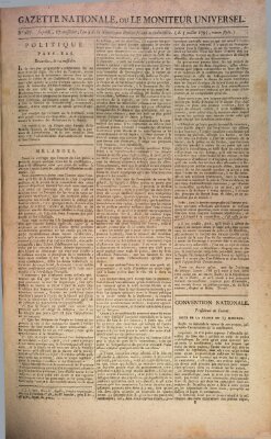 Gazette nationale, ou le moniteur universel (Le moniteur universel) Sonntag 5. Juli 1795