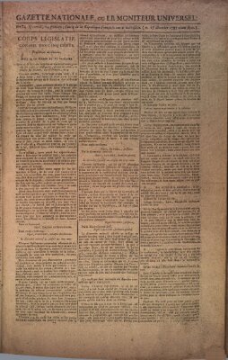 Gazette nationale, ou le moniteur universel (Le moniteur universel) Dienstag 15. Dezember 1795