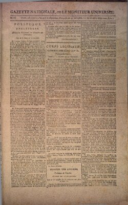 Gazette nationale, ou le moniteur universel (Le moniteur universel) Samstag 19. Dezember 1795
