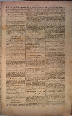 Gazette nationale, ou le moniteur universel (Le moniteur universel) Montag 21. Dezember 1795