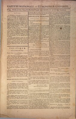 Gazette nationale, ou le moniteur universel (Le moniteur universel) Mittwoch 30. Dezember 1795
