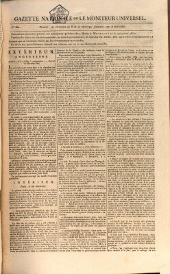 Gazette nationale, ou le moniteur universel (Le moniteur universel) Samstag 9. August 1800