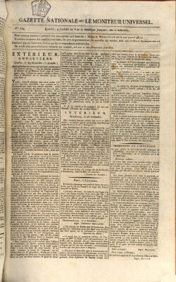 Gazette nationale, ou le moniteur universel (Le moniteur universel) Freitag 22. August 1800