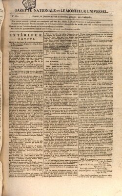 Gazette nationale, ou le moniteur universel (Le moniteur universel) Montag 8. September 1800