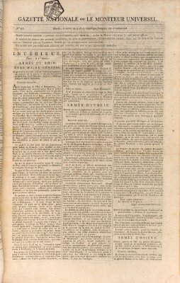 Gazette nationale, ou le moniteur universel (Le moniteur universel) Dienstag 23. Dezember 1800