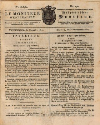 Le Moniteur westphalien Freitag 30. November 1810