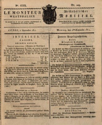 Le Moniteur westphalien Montag 2. September 1811