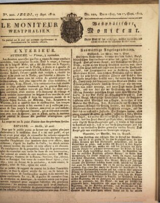 Le Moniteur westphalien Donnerstag 17. September 1812