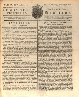 Le Moniteur westphalien Dienstag 29. September 1812