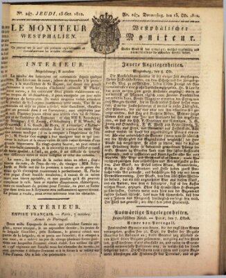 Le Moniteur westphalien Donnerstag 15. Oktober 1812