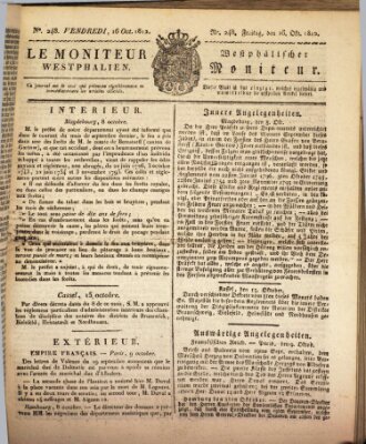 Le Moniteur westphalien Freitag 16. Oktober 1812